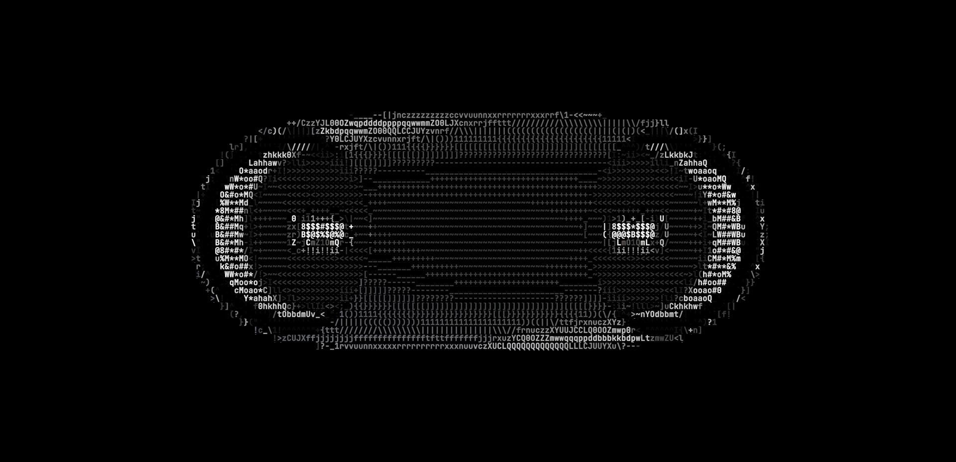 Geneva rendered as ASCII art